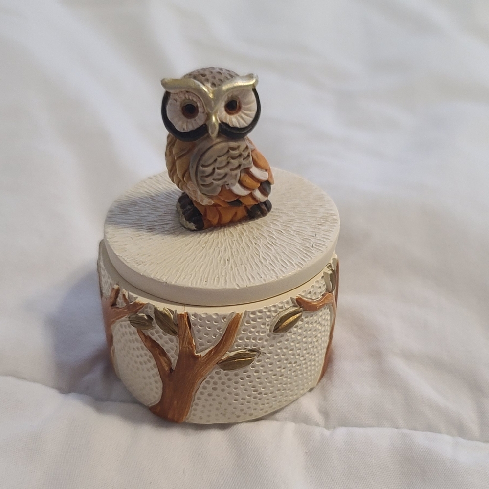 Streamline owl trinket jewelry box